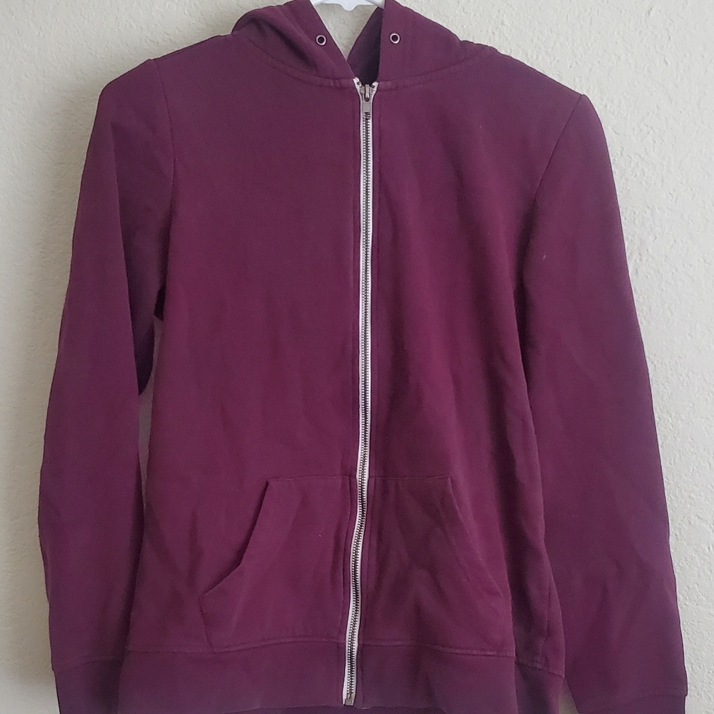 Maroon zip up jacket